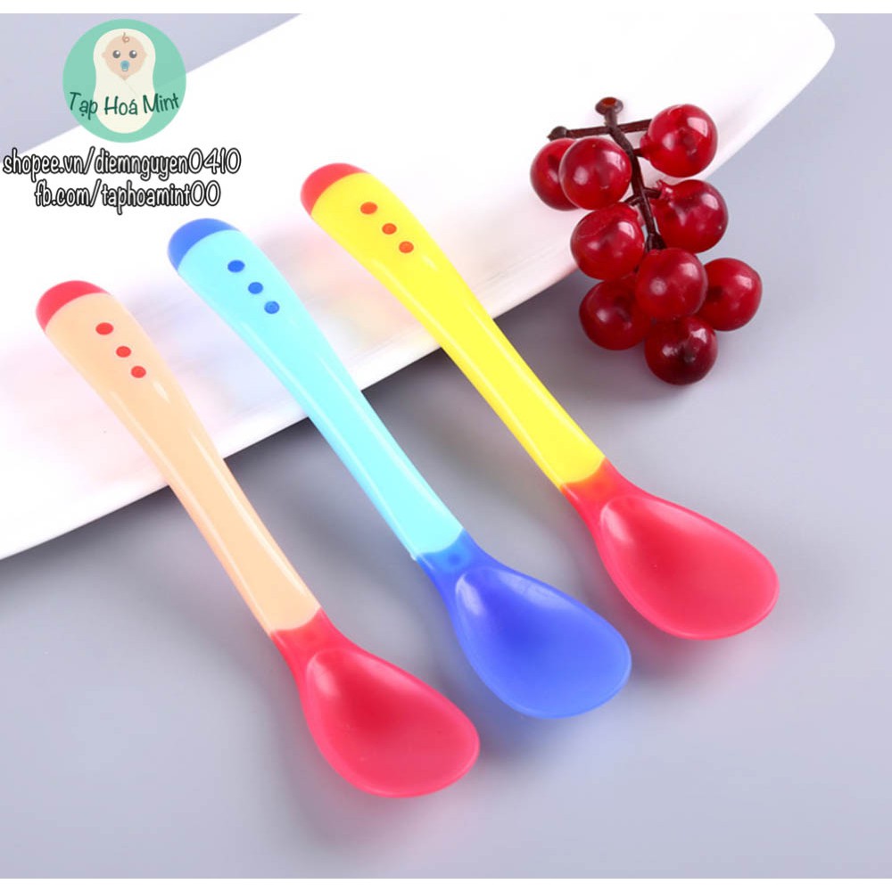 Muỗng Ăn Dặm Báo Nóng Silicone