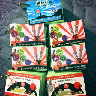 Trọn bộ thẻ học tiếng nhật Japanese Flashcards N3- 7 flashcards (Kanji, từ vựng, ngữ pháp)