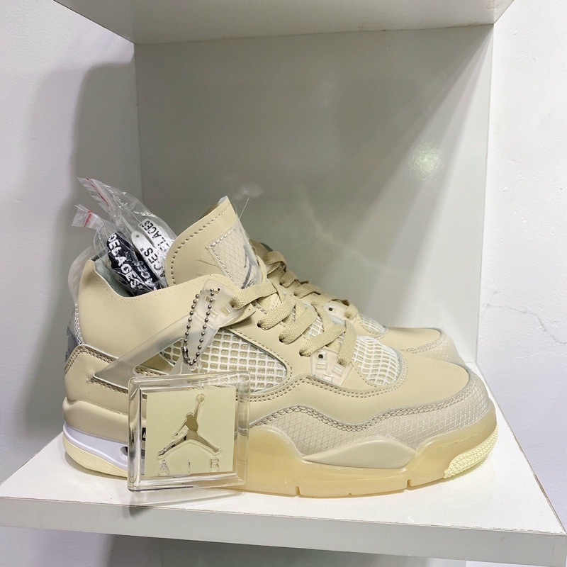 [𝑯𝒐𝒕 𝒕𝒓𝒆𝒏𝒅 ] 𝑱𝒐𝒓𝒅𝒂𝒏 4 kem giày thể thao Sneaker Nam Nữ JD 4 off white