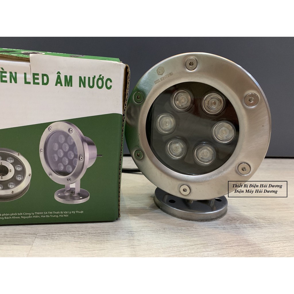 Đèn LED âm nước đổi màu, có đế GS Lighting - công suất 6W - Bảo hành 12 tháng