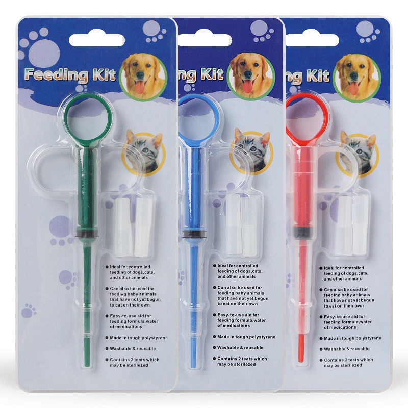 Xilanh Dụng cụ đút thuốc chó mèo, Ống bơm hỗ trợ thú cưng uống thuốc / sữa / nước dài 15 cm