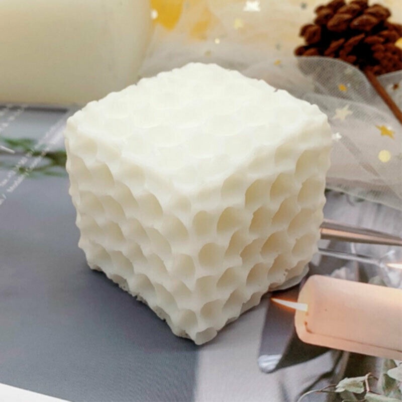 Khuôn Làm Nến / Xà Phòng Hình Tổ Ong 3D Bằng Silicone DIY