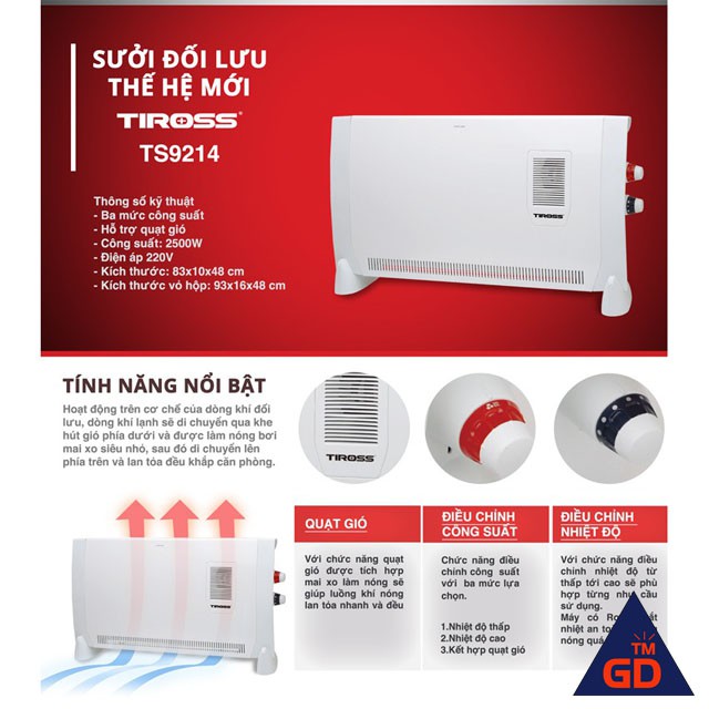 Sưởi Đối Lưu Tiross TS9214