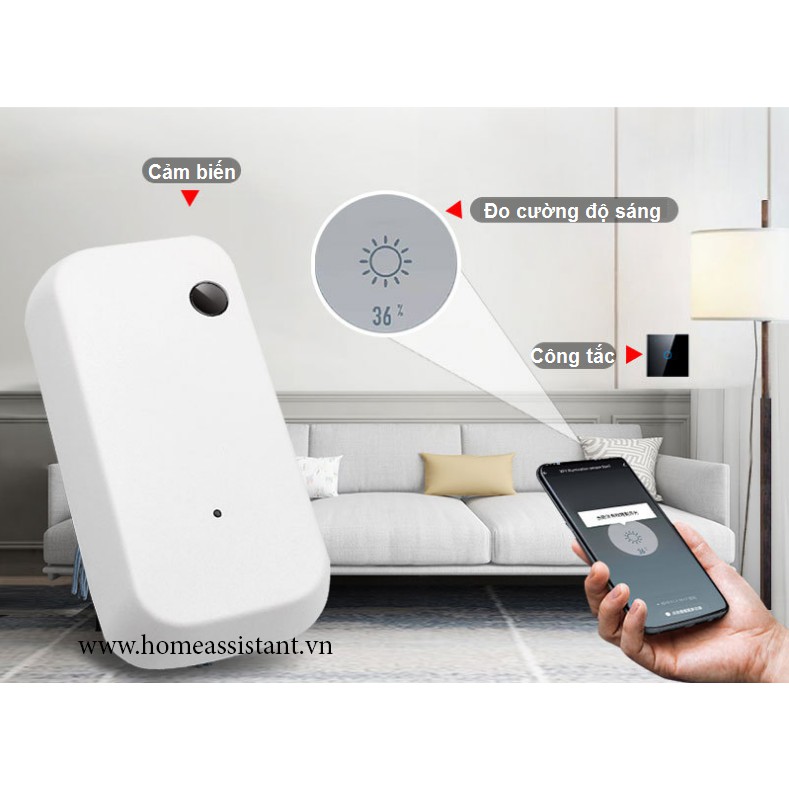 Cảm Biến Ánh Sáng Wifi Tuya WLS01