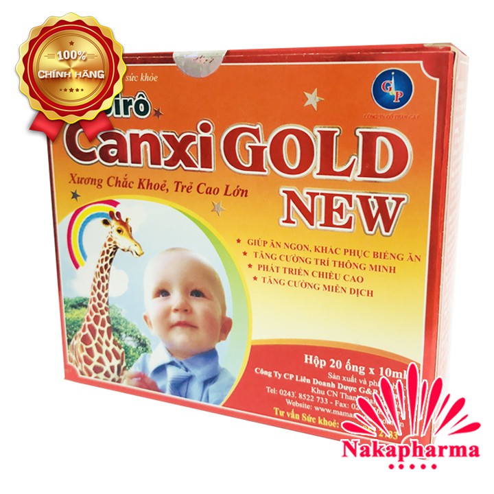 Siro Canxi Gold New G&P – Grow Gold Growgold - Giúp bé ăn ngon miệng, tăng chiều cao, dễ hấp thu Canxigold new GP