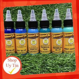 giá rẻ kịch sàn - mực xăm màu xanh da trời chính hãng eternal