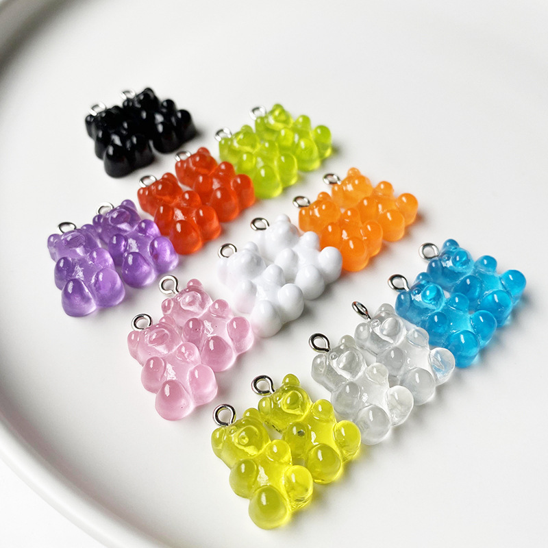 Mặt dây chuyền hình chú gấu kích thước 1.7x1.1cm