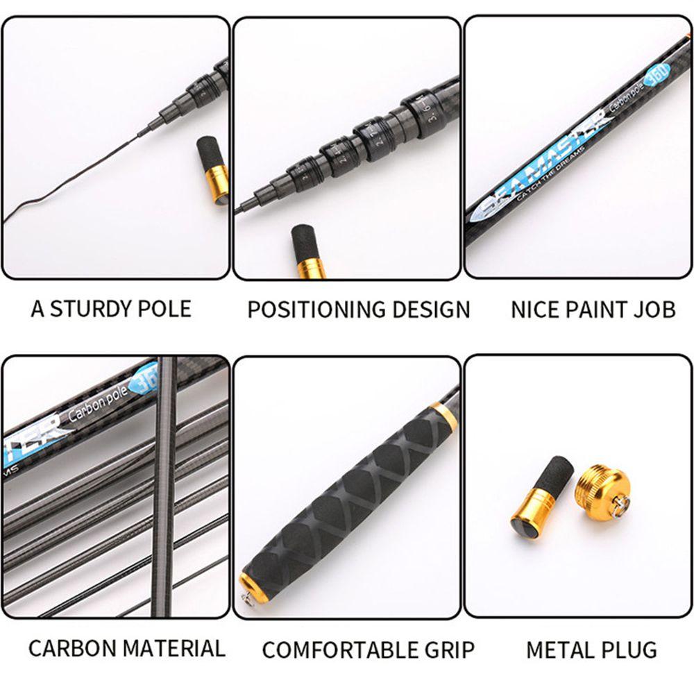 MUVAKO Cần Câu Cá Bằng Carbon Siêu Nhẹ 3.6M 4.5M 5.4M 6.3M