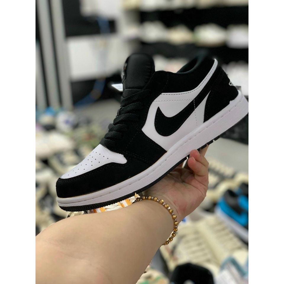 Giày JORDAN 1 Panda màu đen trắng cổ thấp,kiểu dáng JD1 Low hot trend,chạy bộ,tập gym,đi học