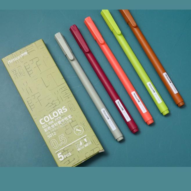 Bút kaco DecorMe set 5 bút gel pen kaco bản dupe kaco pure kacogreen bút gel nhiều màu phụ kiện văn phòng phẩm