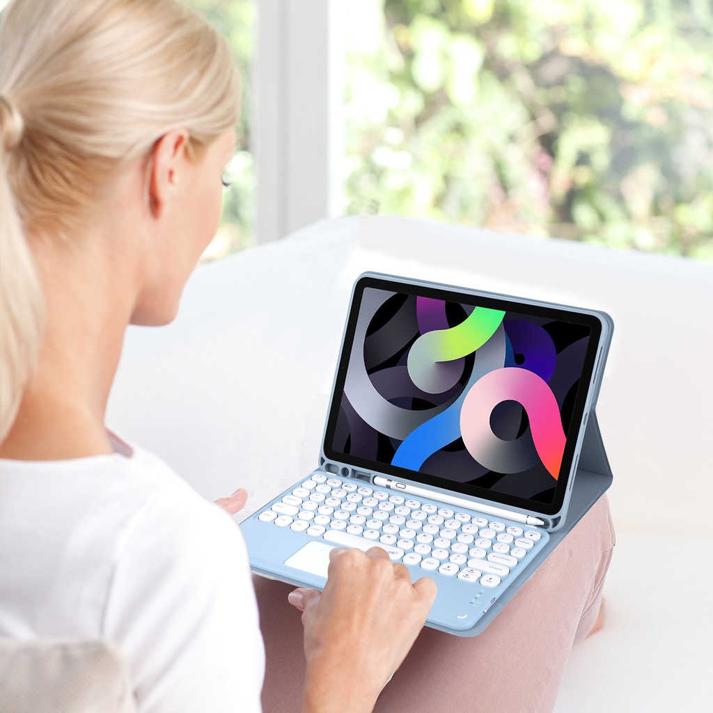 Bao Da Máy Tính Bảng Kèm Bàn Phím Bluetooth Nam Châm Cho Samsung Tab S9plus SM-X810 2023 S7FE 12.4inch 2021 S8Plus S8Ultra Giá Đỡ