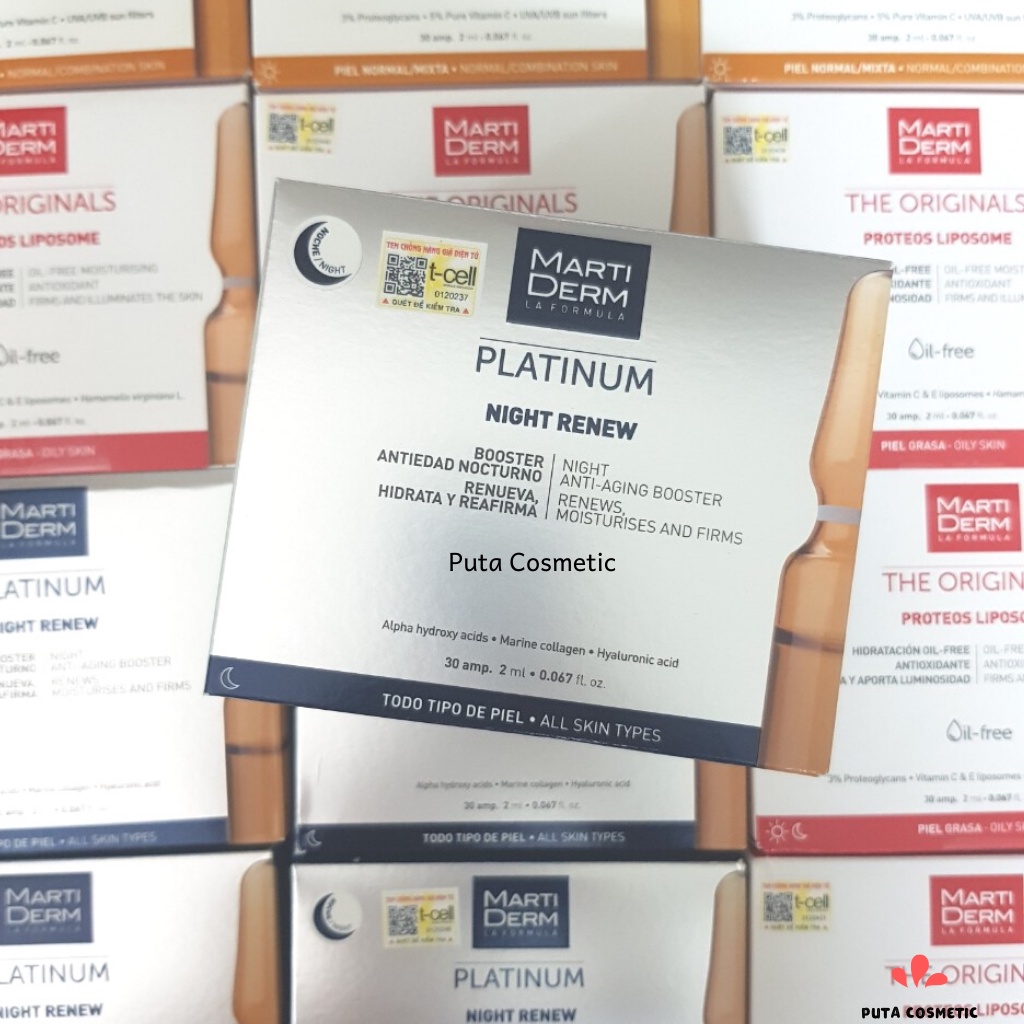 MartiDerm Platinum Night Renew Tinh chất chống lão hóa, tái tạo da ban đêm