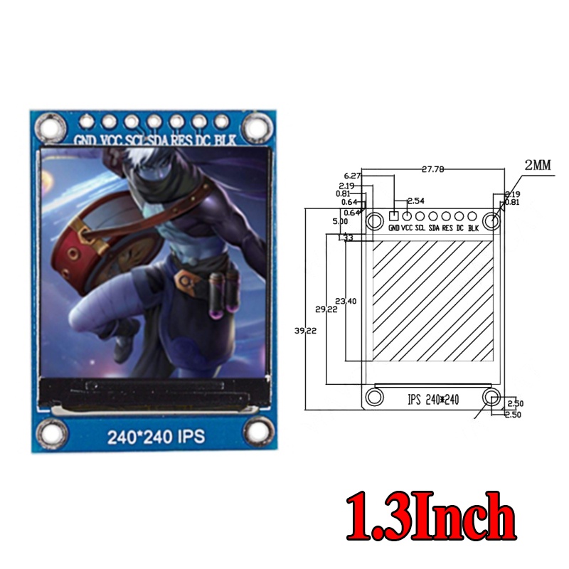 Màn Hình LCD TFT 0.96 1.3 1.44 1.8 inch IPS 7P SPI HD 65K ST7735 / ST7789 IC 80*160 240*240
