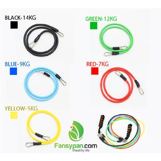 ❤️ Bộ 5 dây kéo chất lượng tập thể thao, Bộ dây ngũ sắc tập thể hình, tập gym đa năng tại nhà cho mọi lứa tuổi