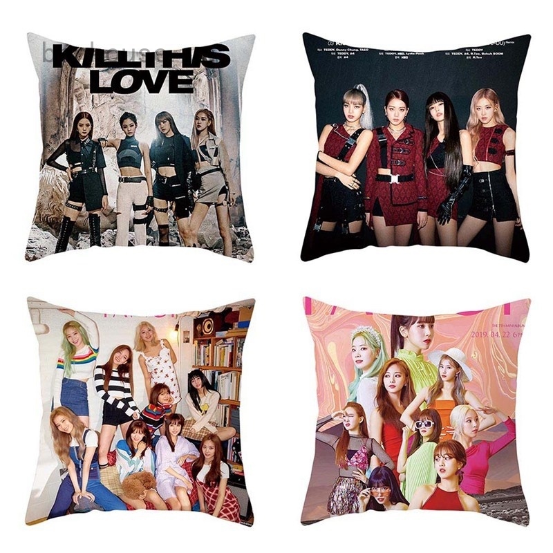 Vỏ gối vuông in hình Blackpink Twice nhiều mẫu mã