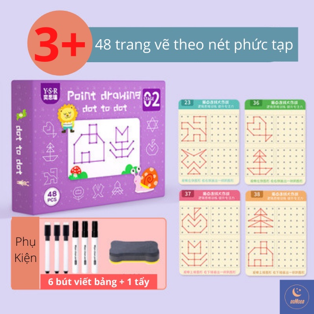 [giáo dục sớm]Montessrori tập tô màu, tập viết chữ và câu đố thông minh xóa được giúp bé tập trung và tư duy logic