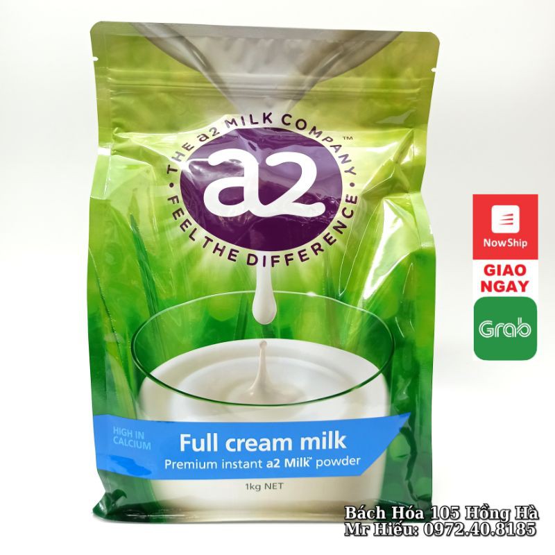 [Date T2.2022] Sữa tươi dạng bột A2 nguyên kem 1kg