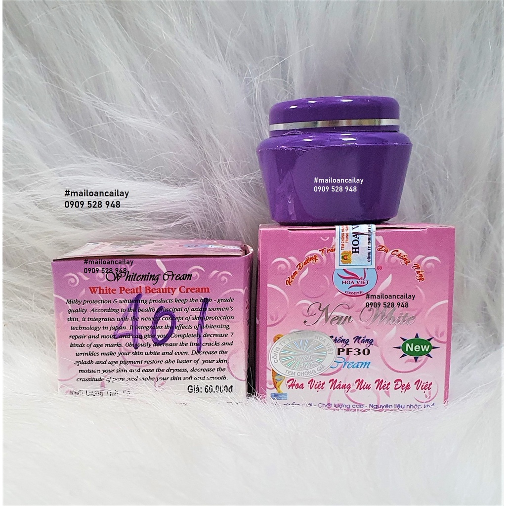 Kem New White tím dưỡng da chống nắng 9g
