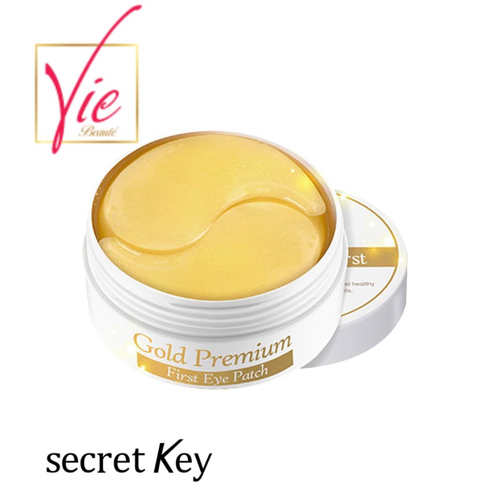 SECRET KEY Mặt Nạ Mắt Vàng 24.K Gold Premium First Eye Patch ngừa lão hóa và thâm mắt (60 miếng)