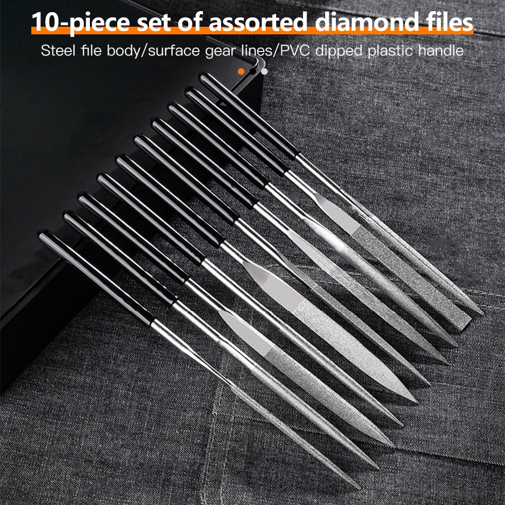 Set 5/10 cây giũa mài EKEZ bằng kim loại 3x140mm đa năng