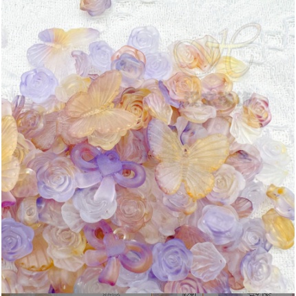 Set 20 Hoa Hồng Màu gradient Trang Sức