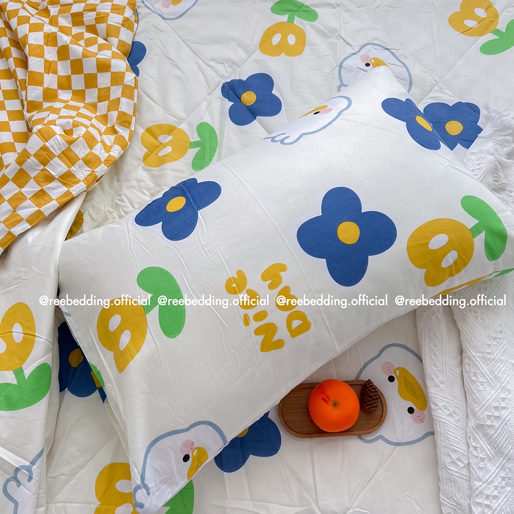 Bộ chăn ga gối chần bông poly cotton REE Bedding đủ size giường nệm PLC171 - Mẫu 4