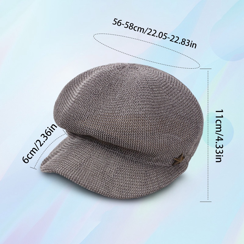 Mũ Nồi Đan Cói Mỏng Thoáng Khí Điều Chỉnh Được Thời Trang Mùa Hè Cho Nữ