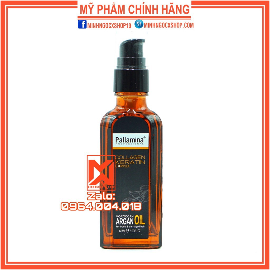 ✅[ CHÍNH HÃNG - SIÊU RẺ ] DẦU DƯỠNG TÓC PALLAMINA ARGAN OIL 60ML