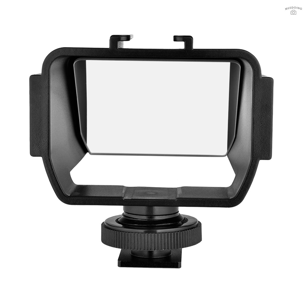 Màn hình gương lật Andoer ngàm 3 cold shoe gắn LED mini Sony A6000/ A6300/ A6500/ A72 Series/ A73 Nikon Z6/ Z7S