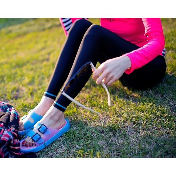 Quần bơi nữ dài viền chỉ xanh chất thun lạnh đẹp - ảnh thật | BigBuy360 - bigbuy360.vn