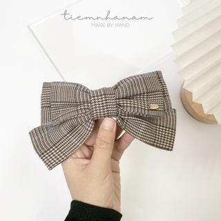 🎀 KẸP TÓC DẠ HOẠ TIẾT ĐÍNH TAG HANDMADE - [ Nhà Nấm handmade ]