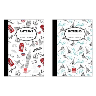 Sổ kẻ ngang Hồng Hà 360 trang A4 Patterns - giao hình ngẫu nhiên