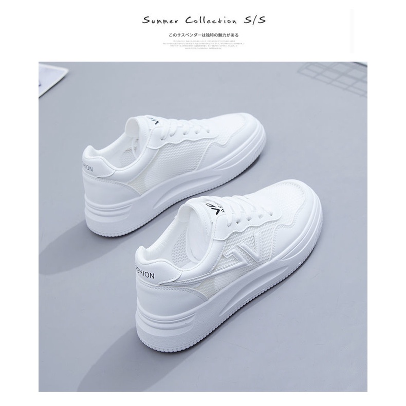 Giày sneaker phối lưới thoáng khí thời trang thích hợp cho nữ