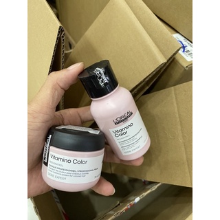 Bộ kit gội ủ giữ màu tóc nhuộm loreal vitamino color a-ox 100ml