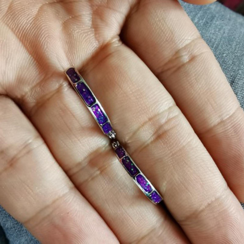 Đôi Khuyên Tai Tròn Đính Đá Opal Nhiều Màu Sắc Thời Trang Cho Nữ