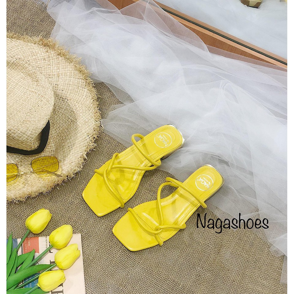 DÉP NAGASHOES QUAI CHÉO ĐẾ GỖ 2CM NAD73