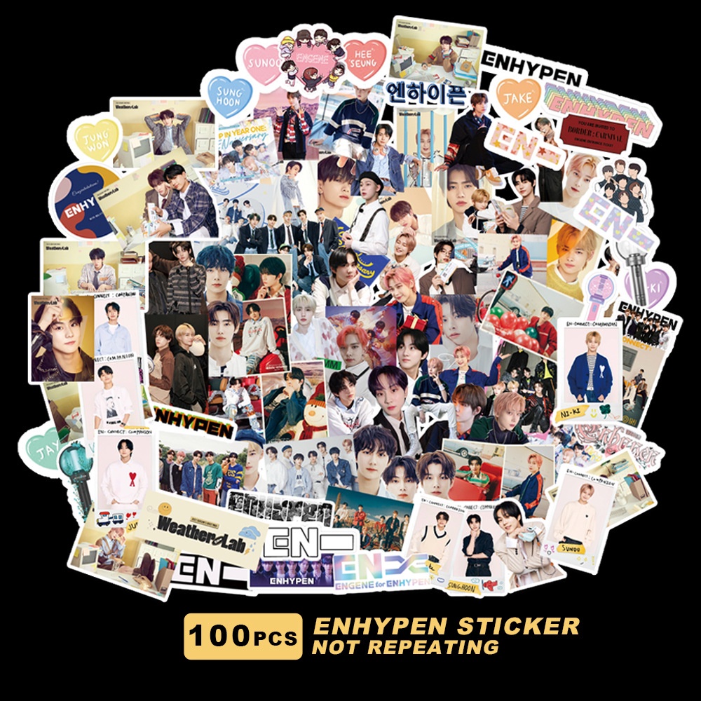 ENHYPEN Sticker 2022 GGU GGU PACKAGE DIMENSION ANSWER Phone Luggage Tag Diy Stickers
