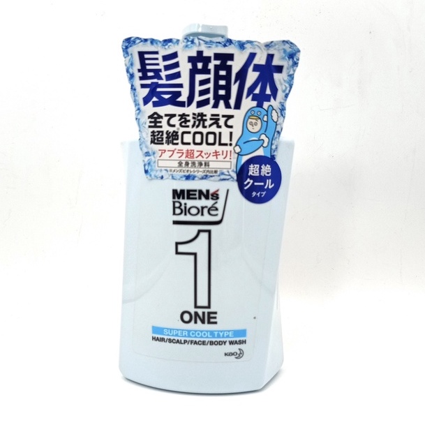 Sữa Tắm - Gội - Rửa Mặt Men's Bioré One Hương Nước Hoa Fruity Savon Nhật Bản chính hãng - Chai 480ml