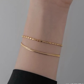 [Non-fading] Chuỗi hạt hai lớp bằng thép titan màu sắc hạt rắn dùng để phục hồi gạo