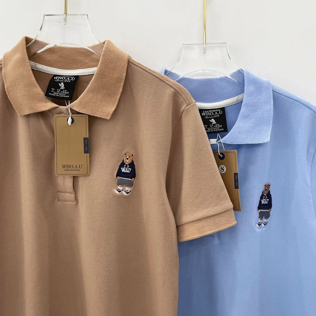 Áo Polo Who.A.U Hàng Xuấ Xịn, Chất Thun Cotton Mềm Mịn