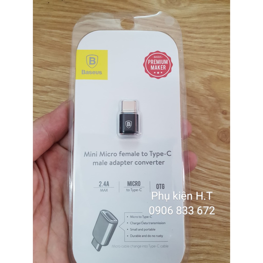 [HCM] Đầu chuyển Type C sang Micro USB hoặc USB Baseus