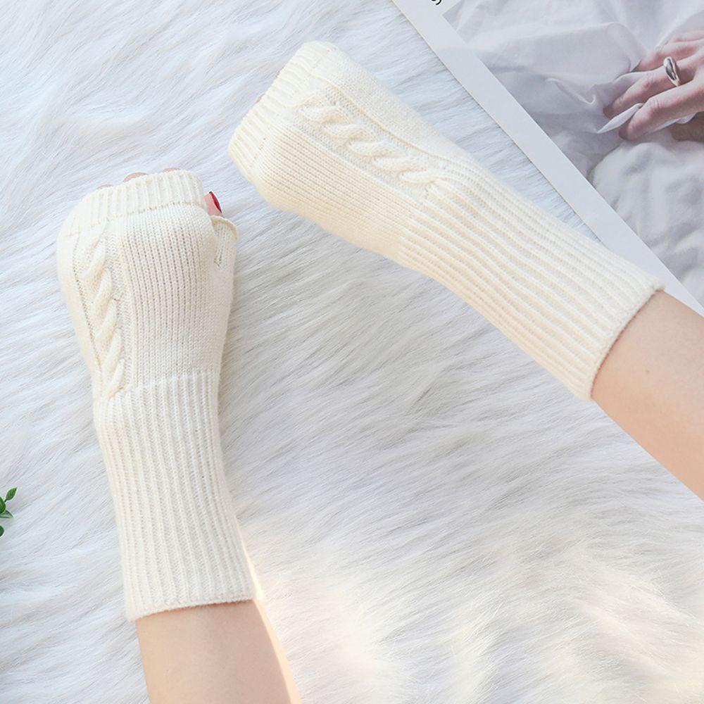 QQMALL Đôi Găng Tay Len Giữ Ấm Mùa Đông Cho Nam Nữ