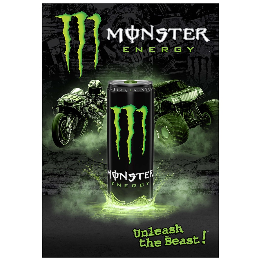 Thùng nước tăng lực Monster Energy 24 lon - 355ml