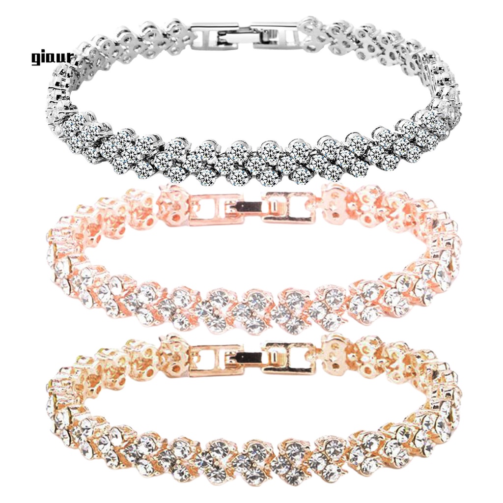 Vòng đeo tay đính đá zircon thời trang sang trọng cho nữ
