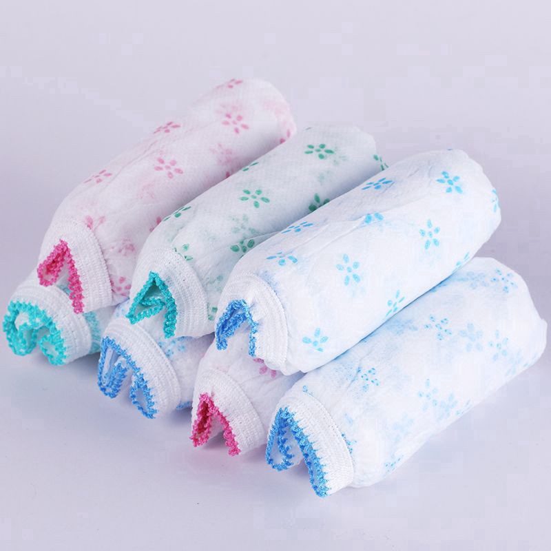 7pcs/lot Wrapped Travel Disposable Panties,Women's Cotton Prenatal Postpartum Brief Panties,Ladies Paper Underwear,