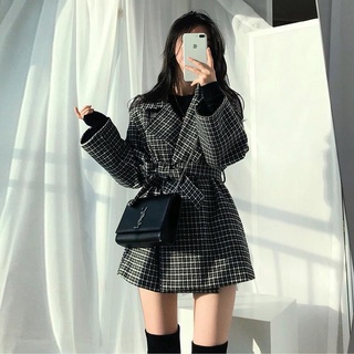 (ORDER) ÁO DẠ KẺ THẮT NƠ KÈM ẢNH THẬT