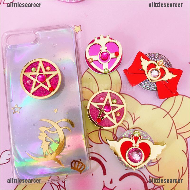 SAILOR MOON Giá Đỡ Điện Thoại Dạng Nhẫn Hình Thủy Thủ Mặt Trăng