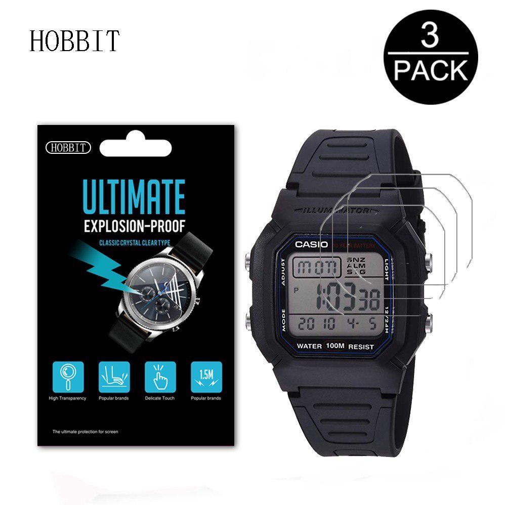 Set 3 miếng dán màn hình đồng hồ YIFILM bảo vệ chống cháy nổ cho Casio W800H-1AV