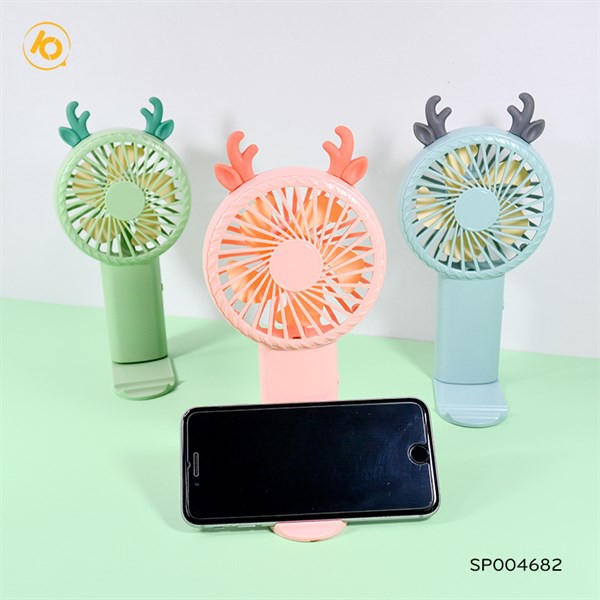 Quạt Mini Fan sừng hươu kiêm giá đỡ điện thoại -  SP004682