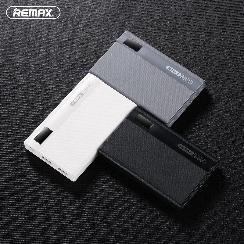 PIN SẠC DỰ PHÒNG REMAX RPP 53 DUNG LƯỢNG 10000mAh có màn hình led hiển thị 2 cổng ra USB